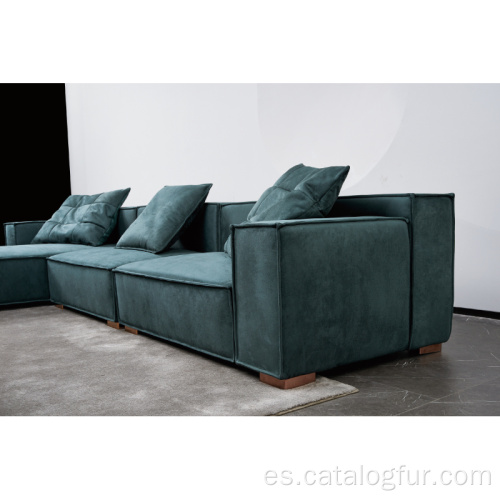 Sillón tapizado de cuero y otomano para muebles de sala de estar de exposición de oficina